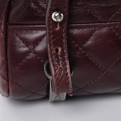 Chanel Glazed Calfskin Quilted Small Salzburg Backpack Burgundy 8 of 17