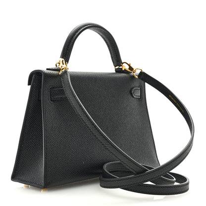 Hermes Epsom Mini Kelly Sellier 20 Black 4 of 10