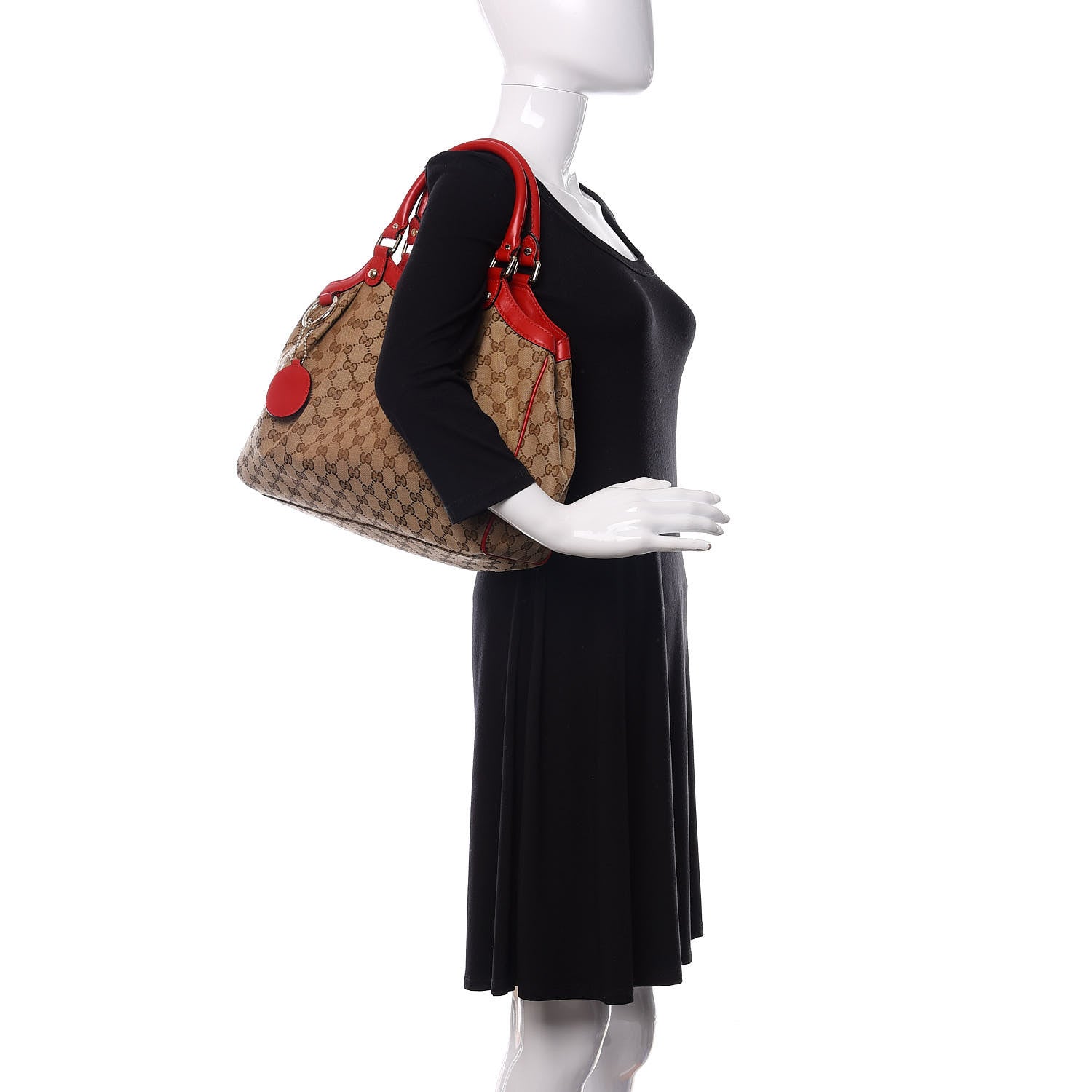 Gucci Monogram Medium Sukey Tote Red 2 of 12