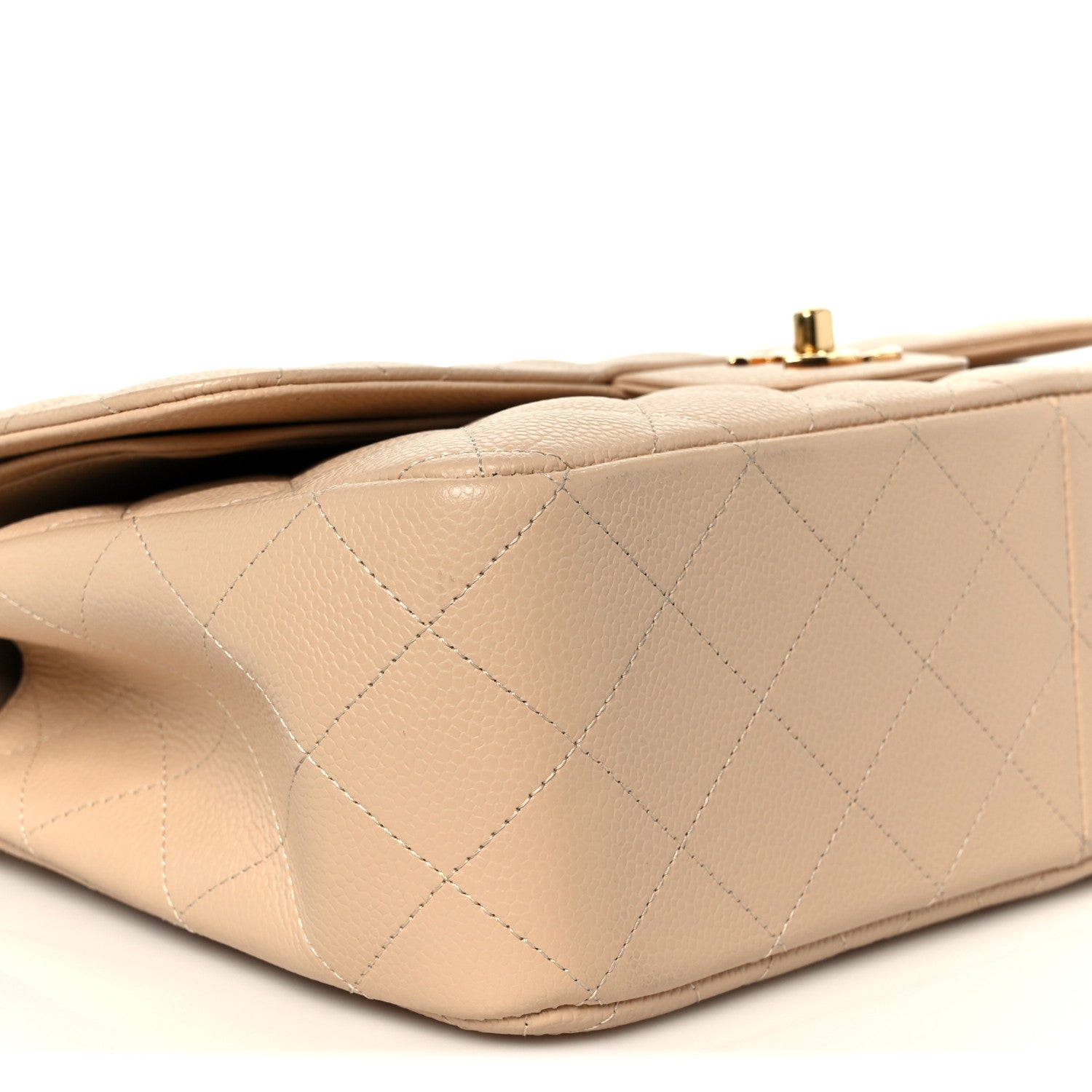 Chanel Caviar Quilted Jumbo Double Flap Beige Clair 10 of 11