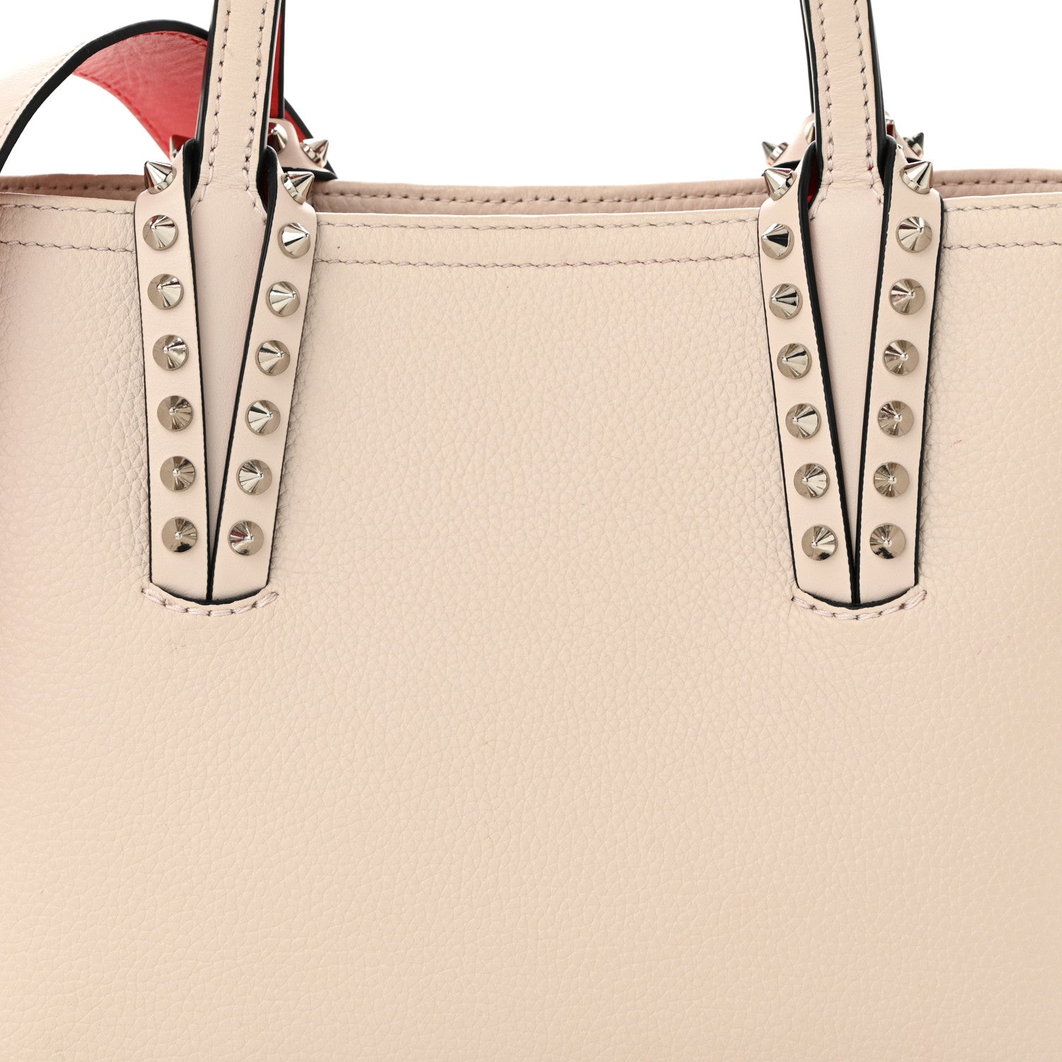 Christian Louboutin Calfskin Spikes Mini East West Cabata Tote Leche 8 of 12