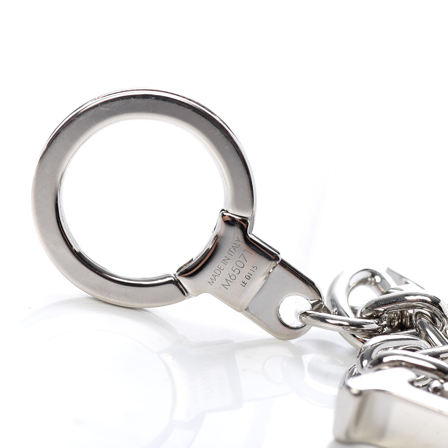 Louis Vuitton LV Facettes Bag Charm Key Holder Silver 3 of 3