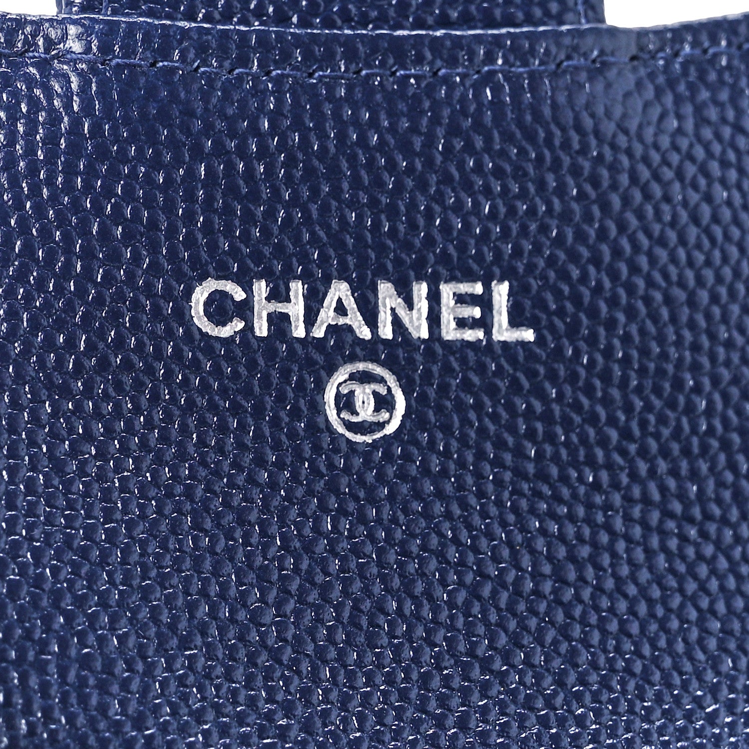 Chanel Caviar Quilted Flap Card Holder Navy Blue 6 of 11