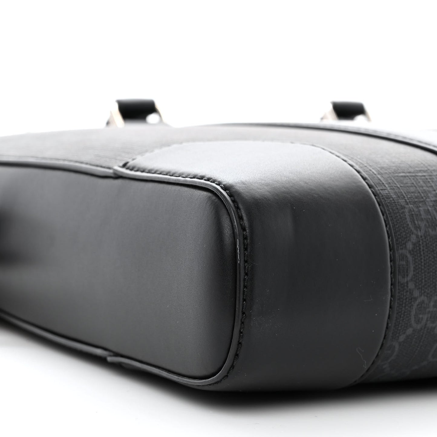 GG Supreme Monogram Appia Calfskin Web Briefcase Black