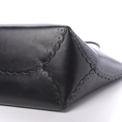 Alaia Calfskin Scalloped Trim Cabas MM Black 20 of 20