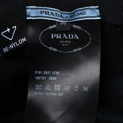 Prada Re-Nylon Metal Triangle Logo Womens Bucket Hat M White 5 of 6
