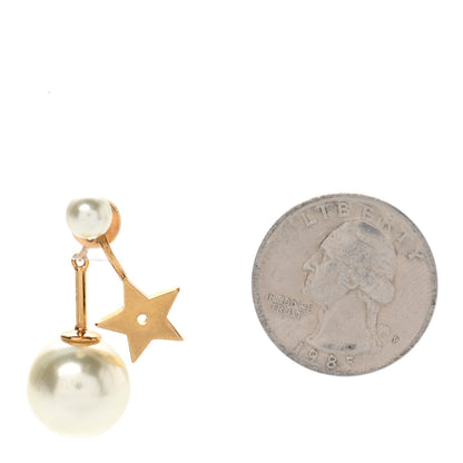 Christian Dior Pearl Strass My ABCDior Tribale Star Earring Aged Gold 2 of 4
