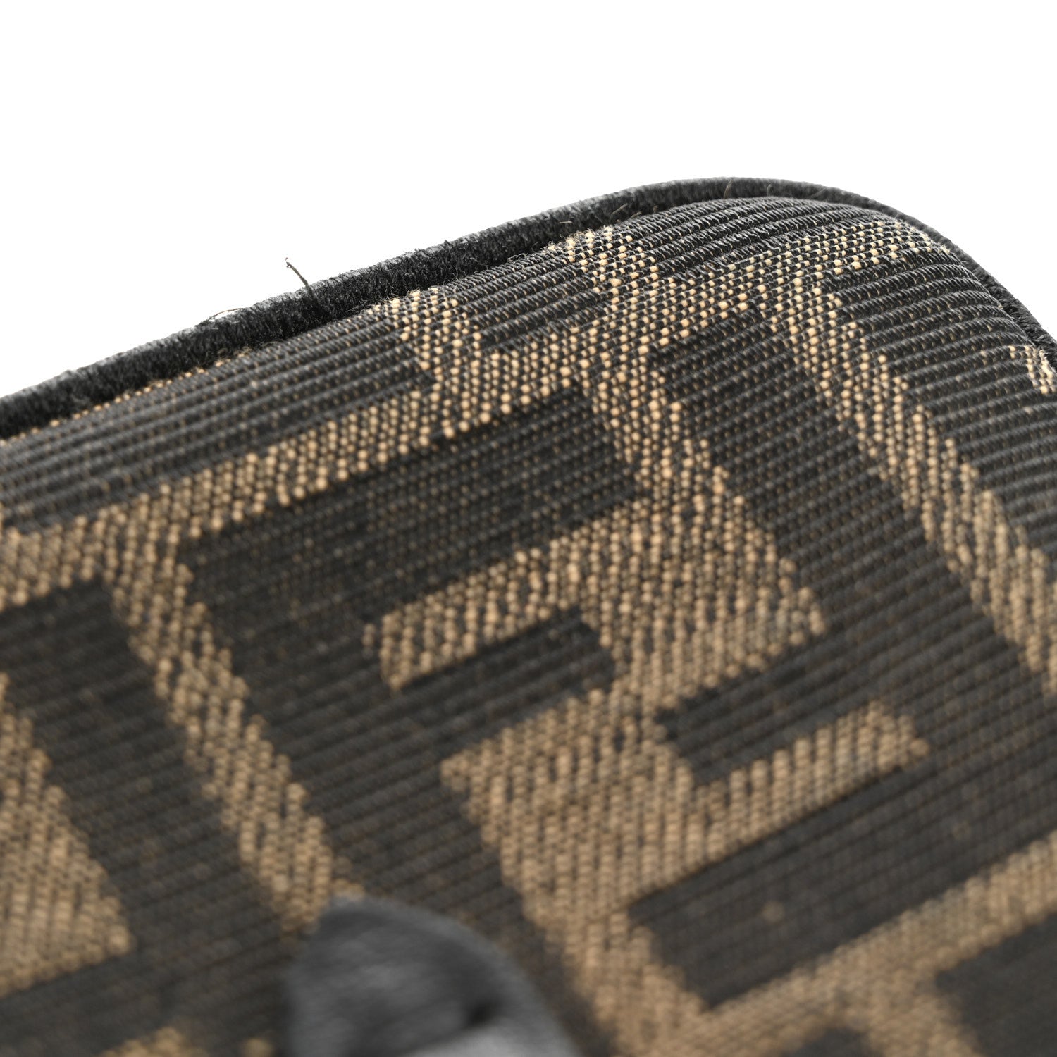 Fendi Fabric Jacquard FF 1974 Nano Baguette Charm Tobacco Moro Black 13 of 16