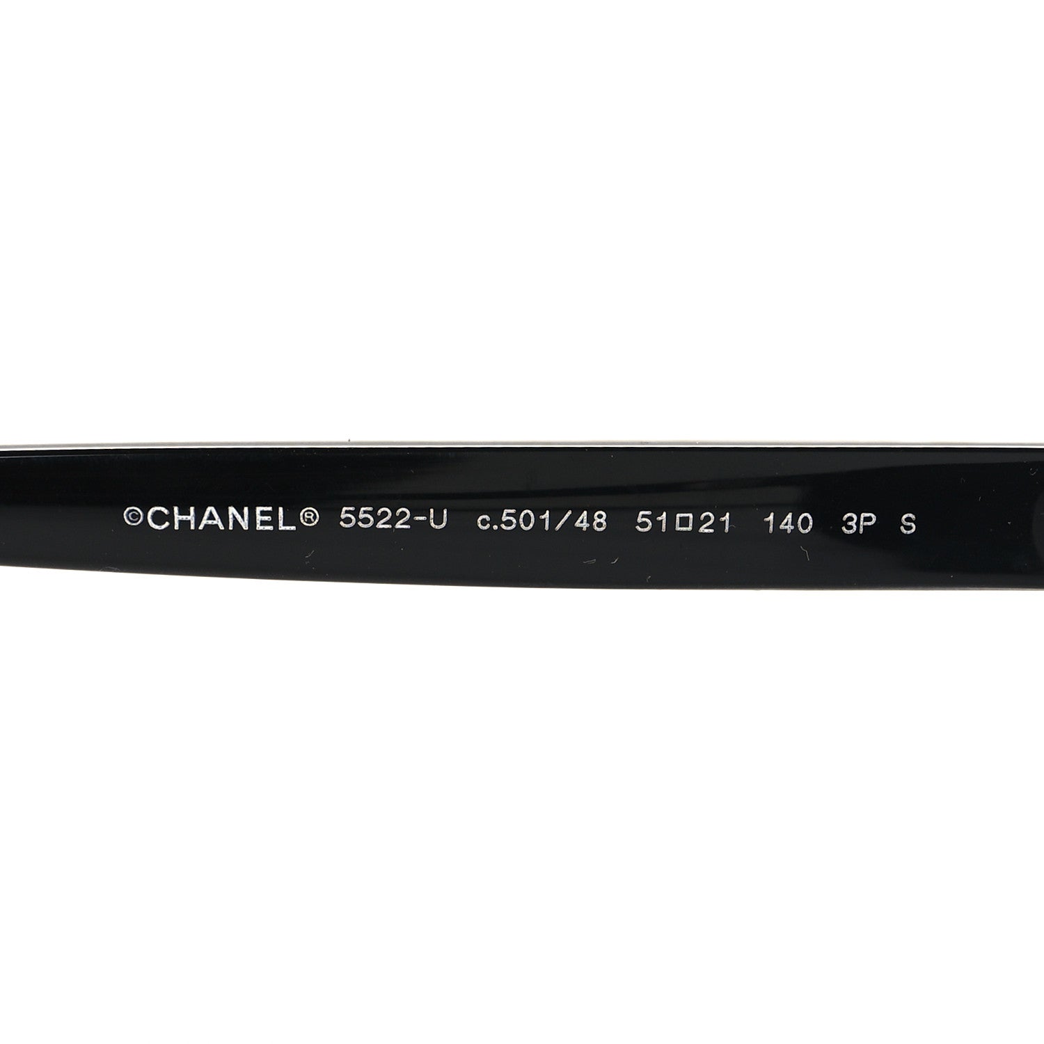 Chanel Acetate Polarized Round Sunglasses 5522U Black 5 of 7