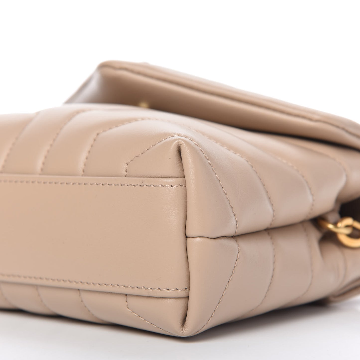 Calfskin Y Quilted Monogram Toy Loulou Crossbody Bag Dark Beige