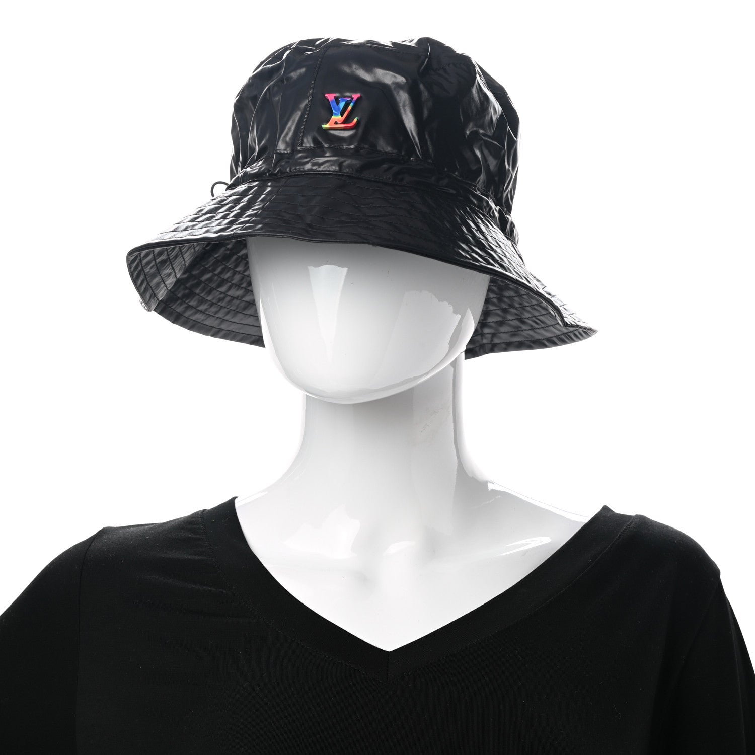 Louis Vuitton Nylon 2054 Transformable Bob Bucket Hat 58 Black 2 of 8