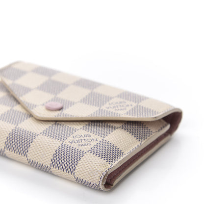 Louis Vuitton Damier Azur Victorine Wallet Rose Ballerine 7 of 12