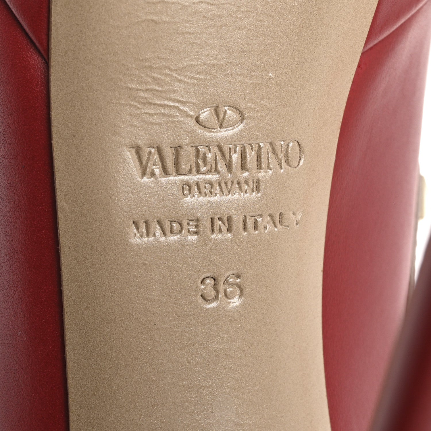 Valentino Garavani Nappa Rockstud Peep Toe Platform Pumps 36 Poudre Rosso 8 of 12