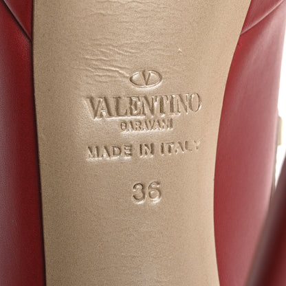 Valentino Garavani Nappa Rockstud Peep Toe Platform Pumps 36 Poudre Rosso 8 of 12