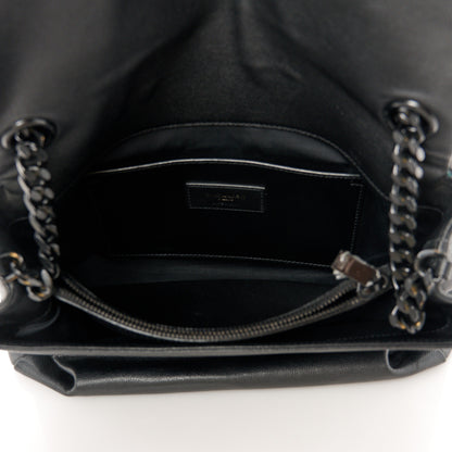 Saint Laurent Grain De Poudre Medium West Hollywood Monogram Fold-Over Black 5 of 11