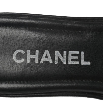 Chanel Calfskin Cambon CC Flat Slide Sandals 38 Black 7 of 10
