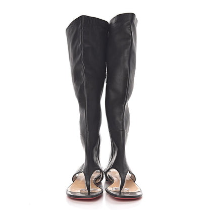 Christian Louboutin Calfskin From Sand Flat Sandals 38 Black 2 of 10