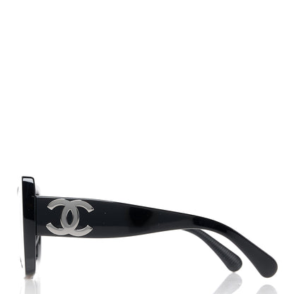 Chanel Square Polarized CC Sunglasses 5494-A Black 3 of 7