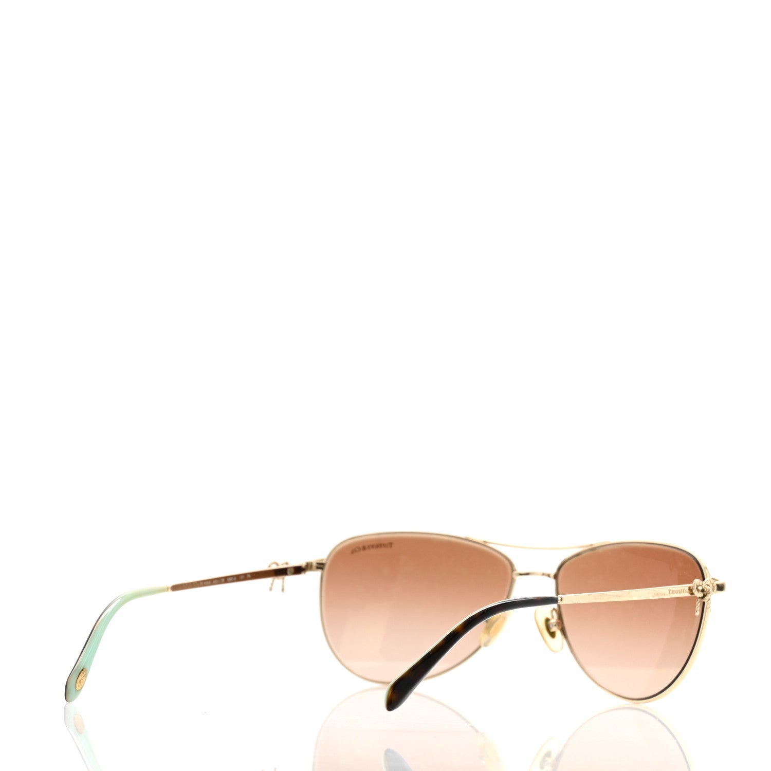 Tiffany Aviator Twist Bow Sunglasses TF 3044 Gold 4 of 8