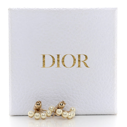 Christian Dior Pearl Petite CD Earrings Gold 5 of 5