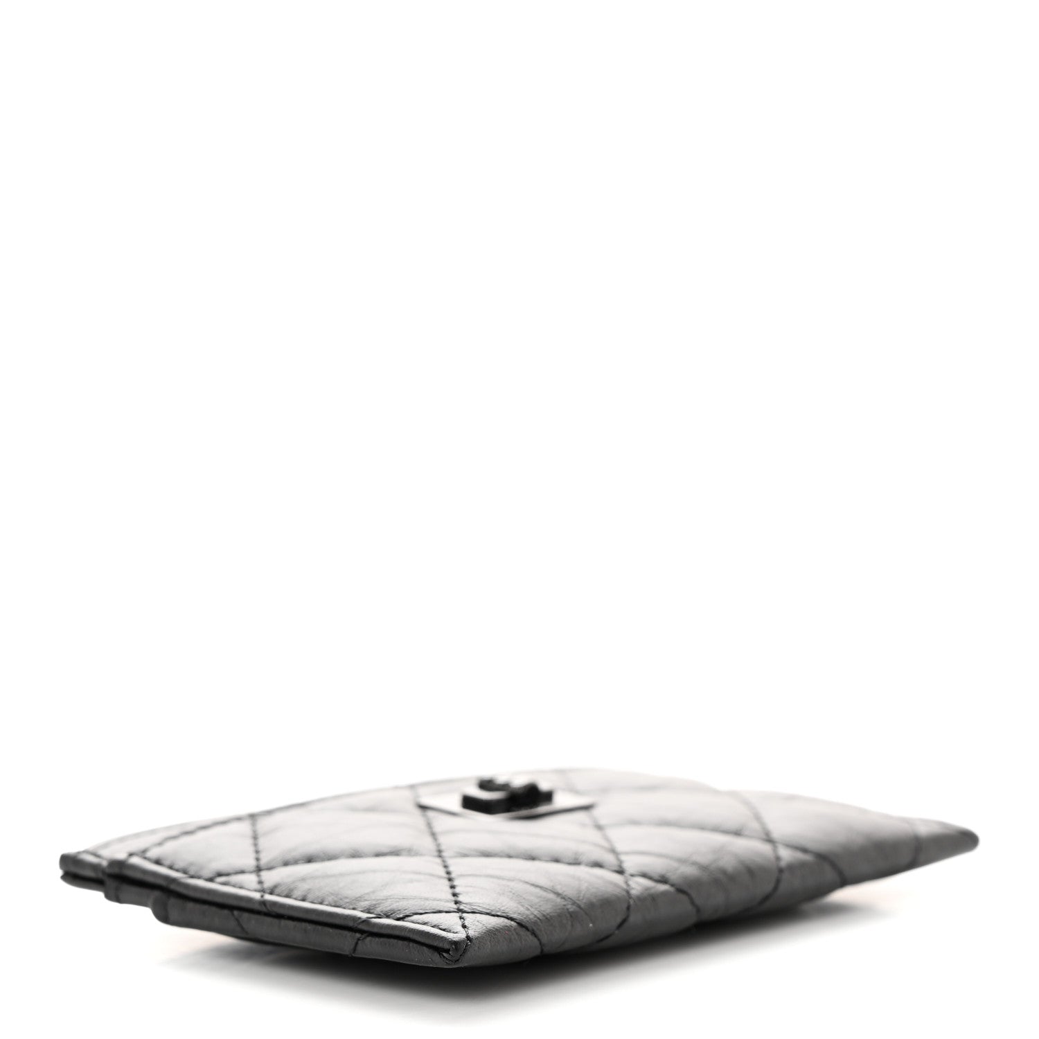 Chanel Aged Calfskin Quilted Reissue Card Holder So Black 4 of 8