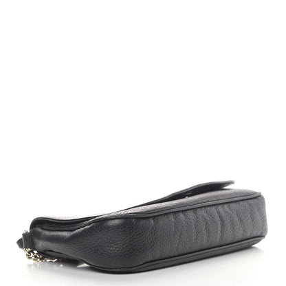 Gucci Pebbled Calfskin Medium Soho Flap Crossbody Black 3 of 10