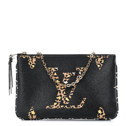 Louis Vuitton Monogram Giant Jungle Pochette Double Zip Black 1 of 4