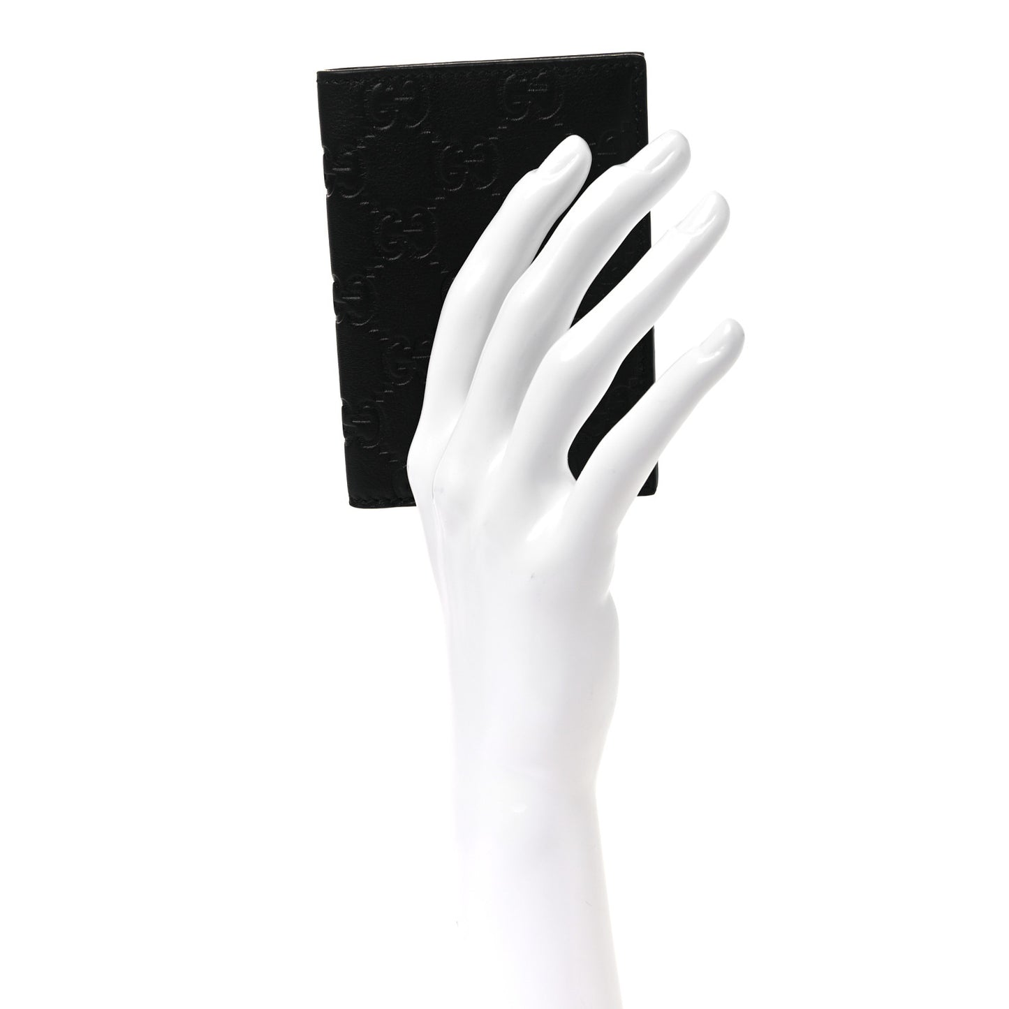 Guccissima Signature Passport Case Black