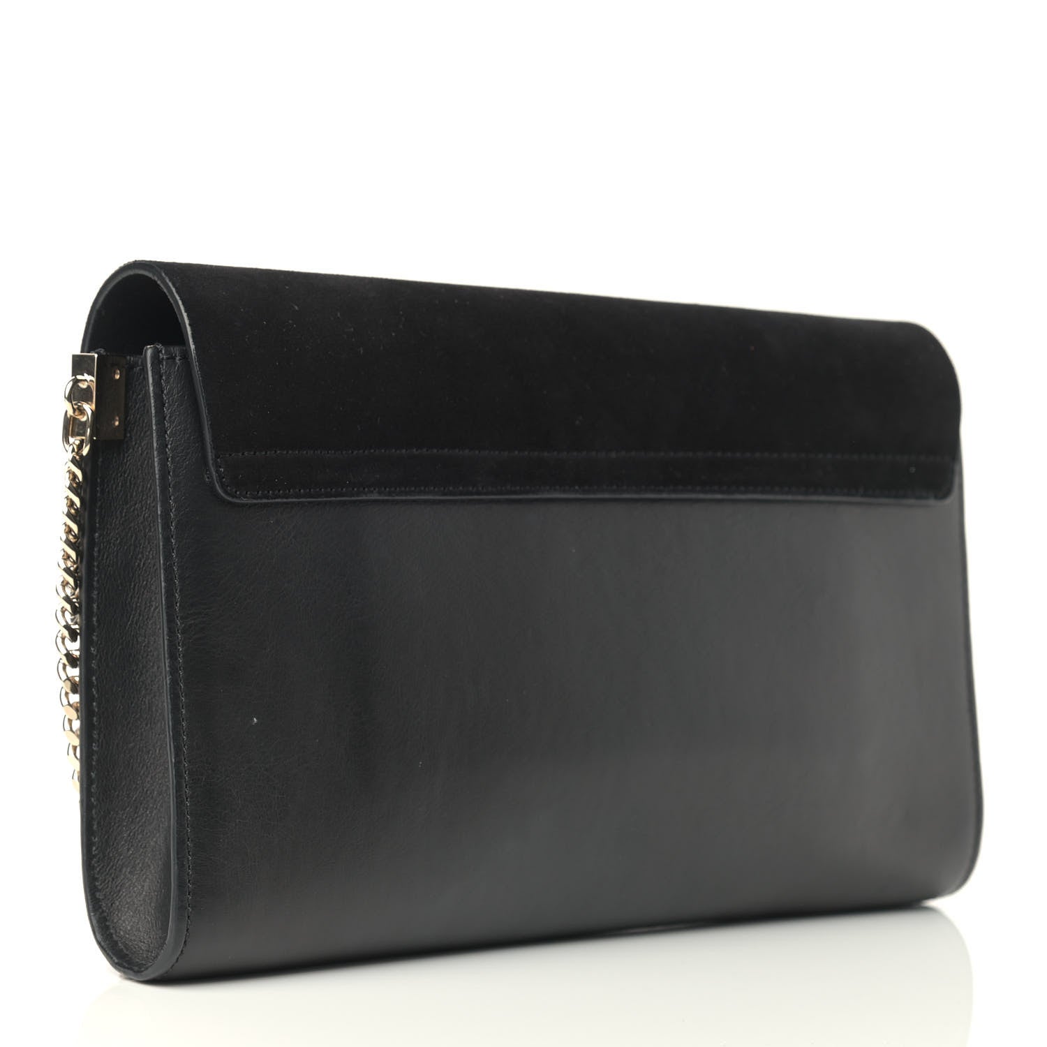 Chloe Suede Calfskin Faye Clutch Black 3 of 12