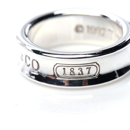 Tiffany Sterling Silver 1837 Band Ring 54 6.75 7 of 7
