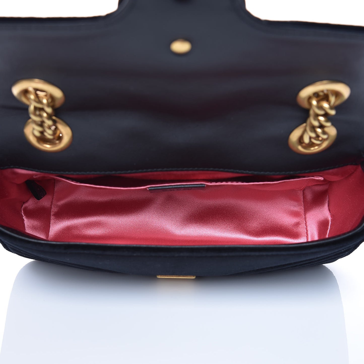 Velvet Matelasse Mini GG Marmont Shoulder Bag Black