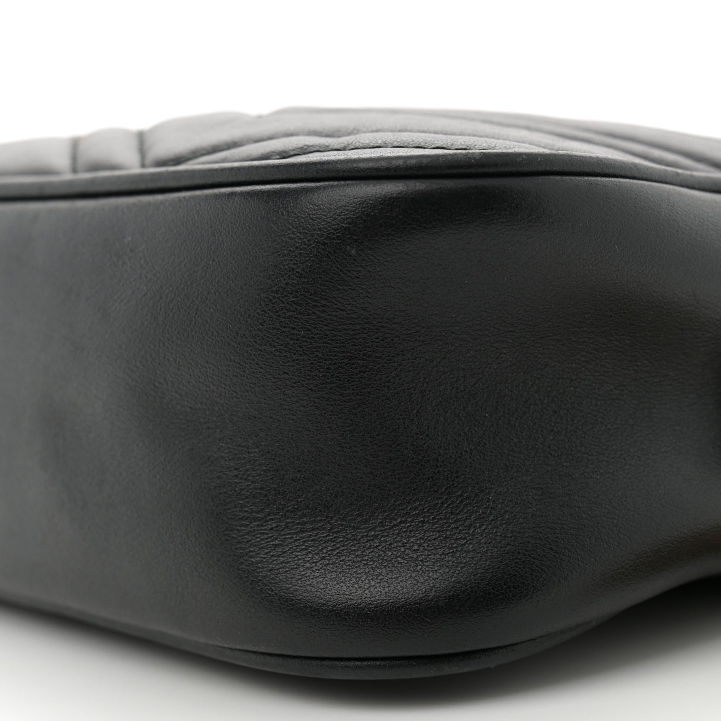 Calfskin Matelasse Mini GG Marmont Chain Shoulder Bag Black