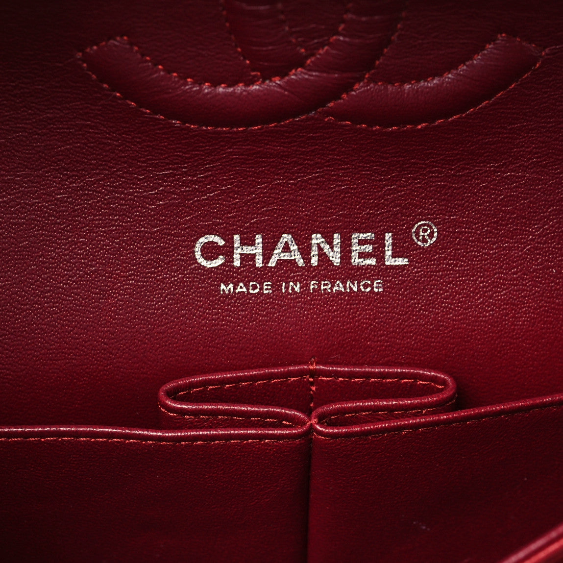 Chanel Patent Calfskin Quilted Medium Double Flap Dark Red 5 of 8