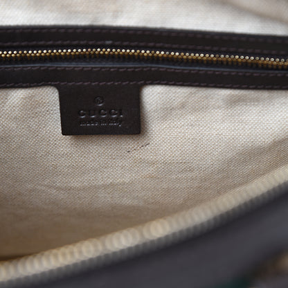 Gucci Monogram Vintage Web Medium Boston Dark Brown 7 of 21