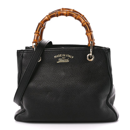 Gucci Calfskin Small Bamboo Shopper Tote Black 1 of 13