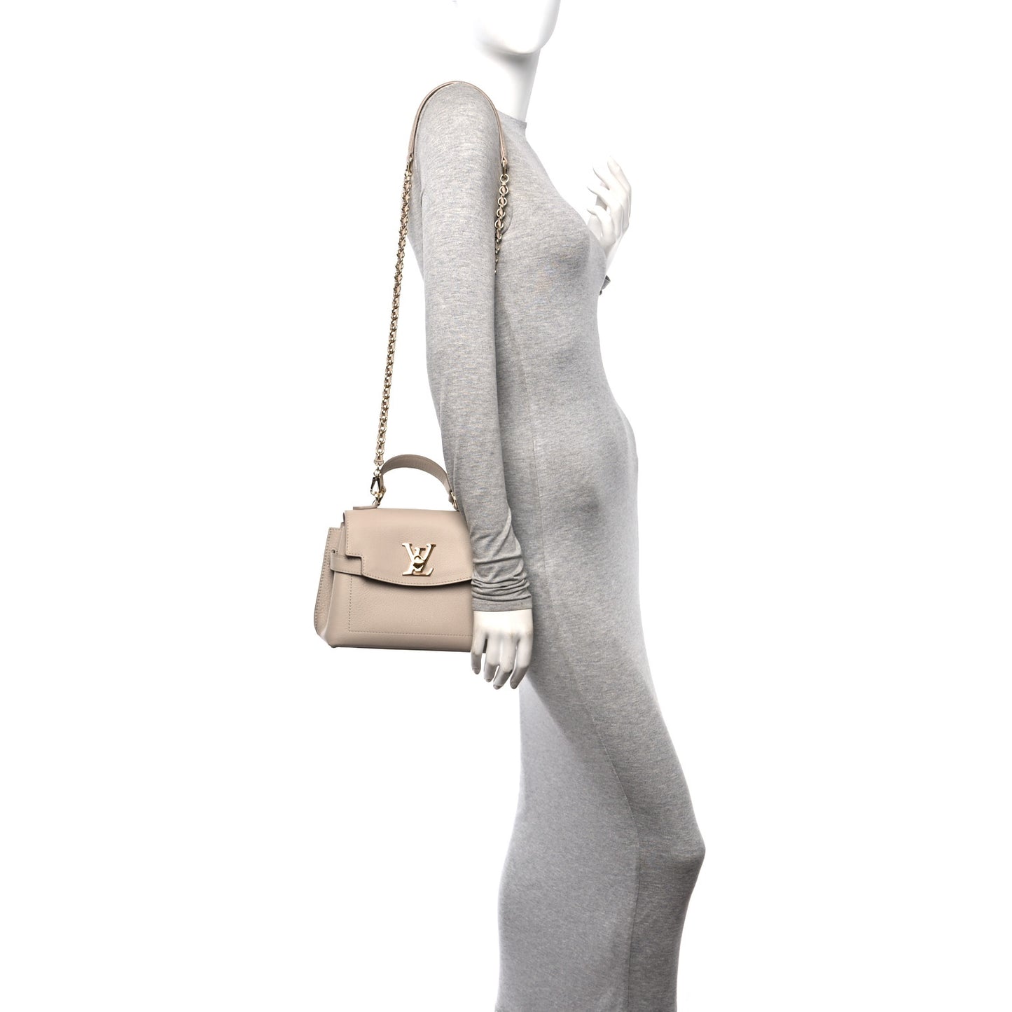 Soft Calfskin Mini Lockme Ever Greige