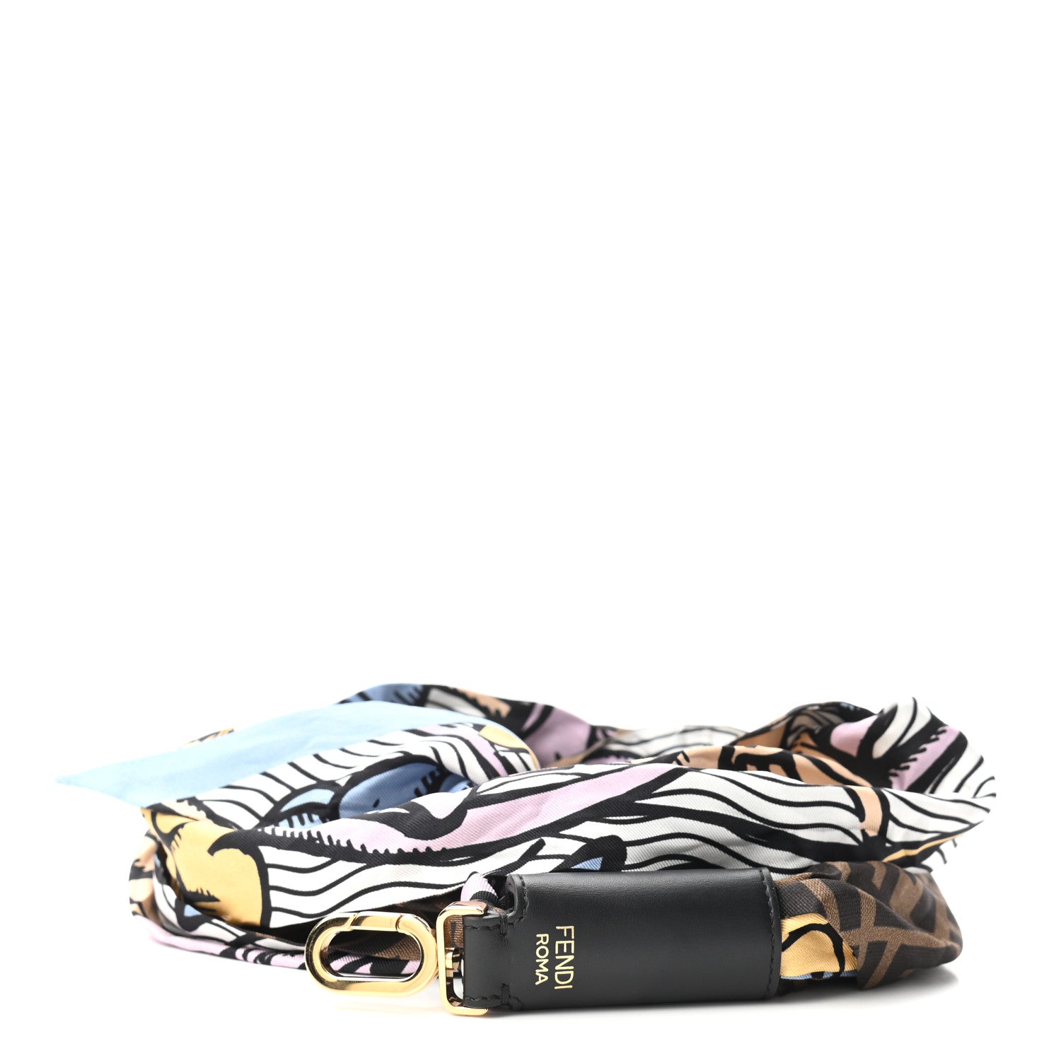 Fendi X JOSHUA VIDES Silk Calfskin FF Strap You Brown Multicolor 1 of 6