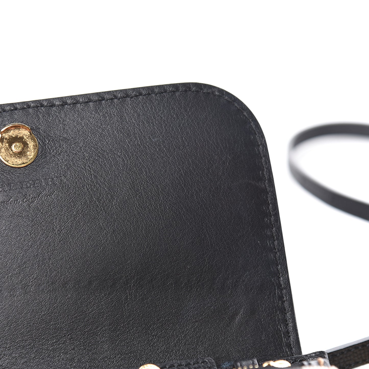 Derby Calfskin House Check Wallet On Chain Black