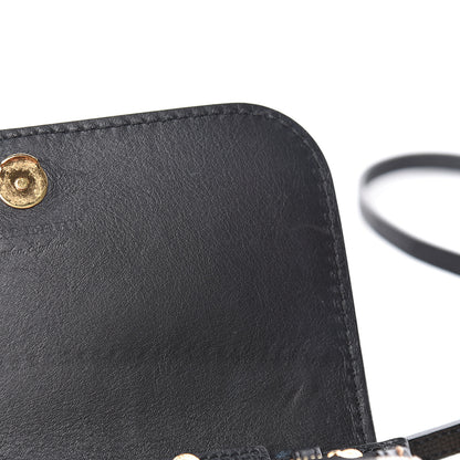 Burberry Derby Calfskin House Check Wallet On Chain Black 12 of 13