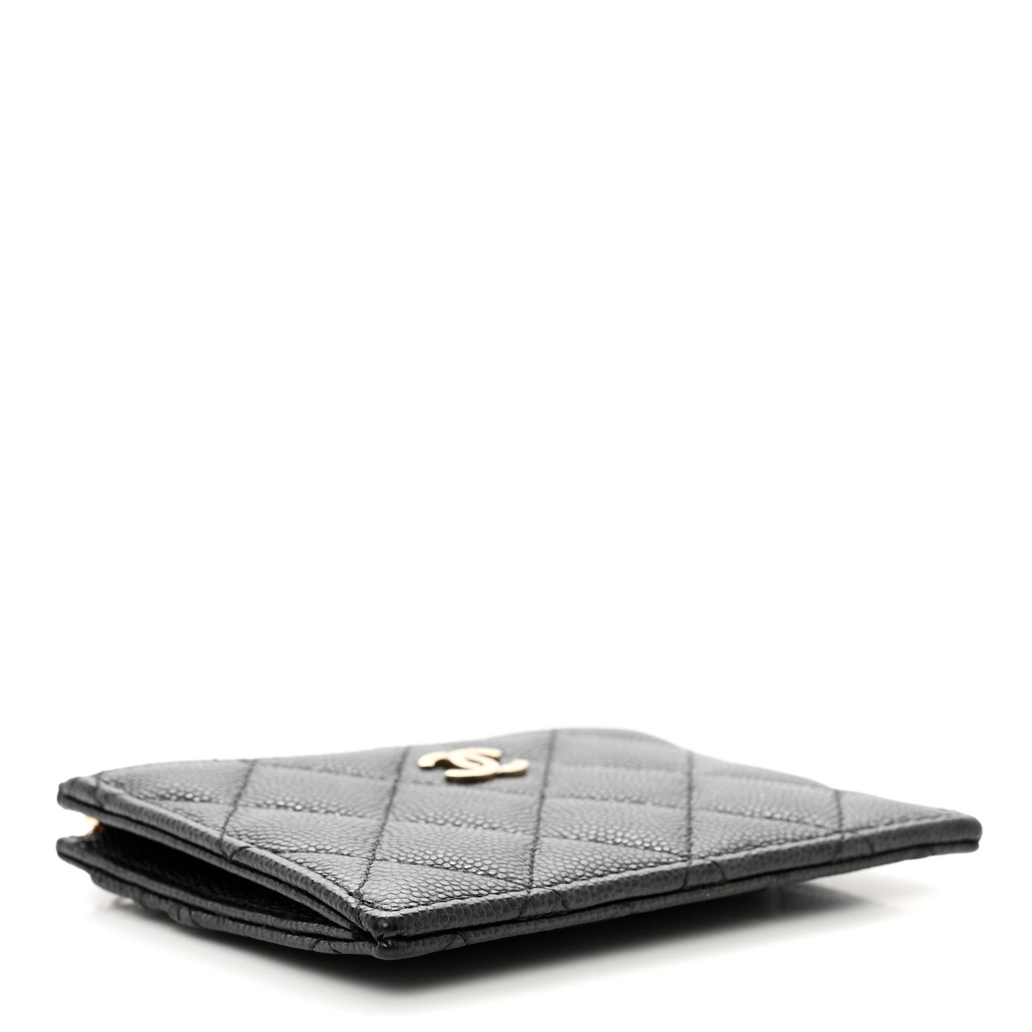 Chanel Caviar Quilted CC Zip Card Holder Black 4 of 9