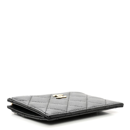 Chanel Caviar Quilted CC Zip Card Holder Black 4 of 9