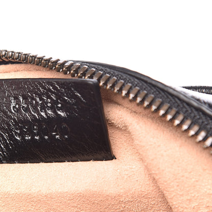 Gucci Azalea Calfskin Matelasse Diagonal Tall GG Marmont Crossbody Bag Black 8 of 11