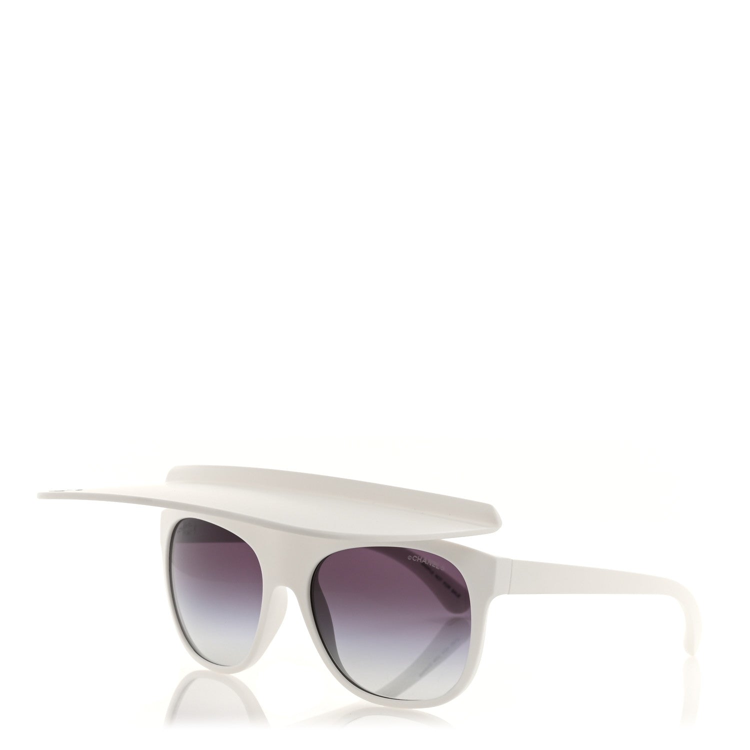 Chanel Acetate Visor Sunglasses 71046 White 1 of 8
