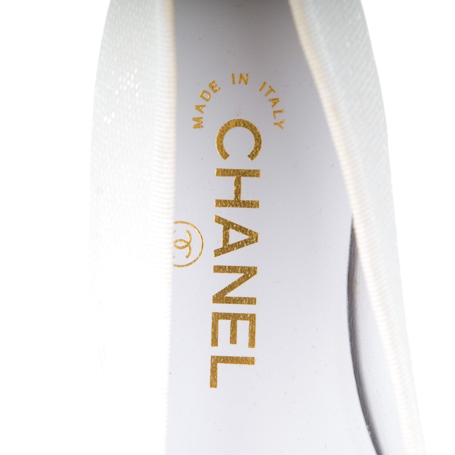 Chanel Fabric Glitter Cap Toe CC Ballerina Flats 35 White Black 7 of 7