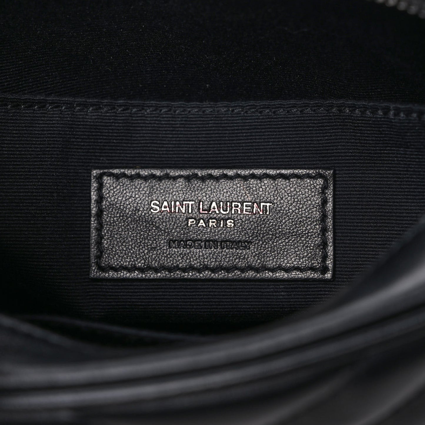 Calfskin Matelasse Monogram Lou Belt Bag Black