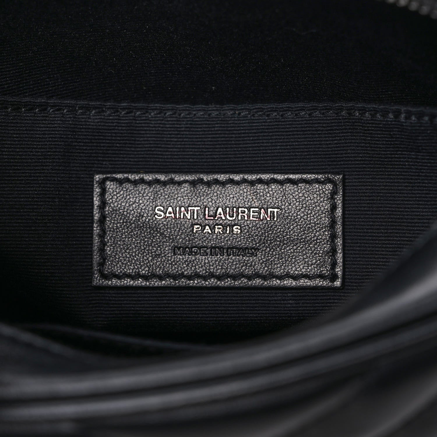 Saint Laurent Calfskin Matelasse Monogram Lou Belt Bag Black 6 of 9