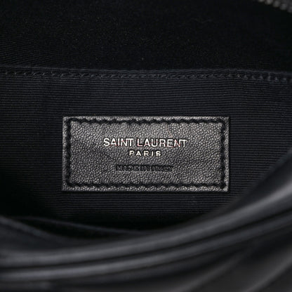 Saint Laurent Calfskin Matelasse Monogram Lou Belt Bag Black 6 of 9
