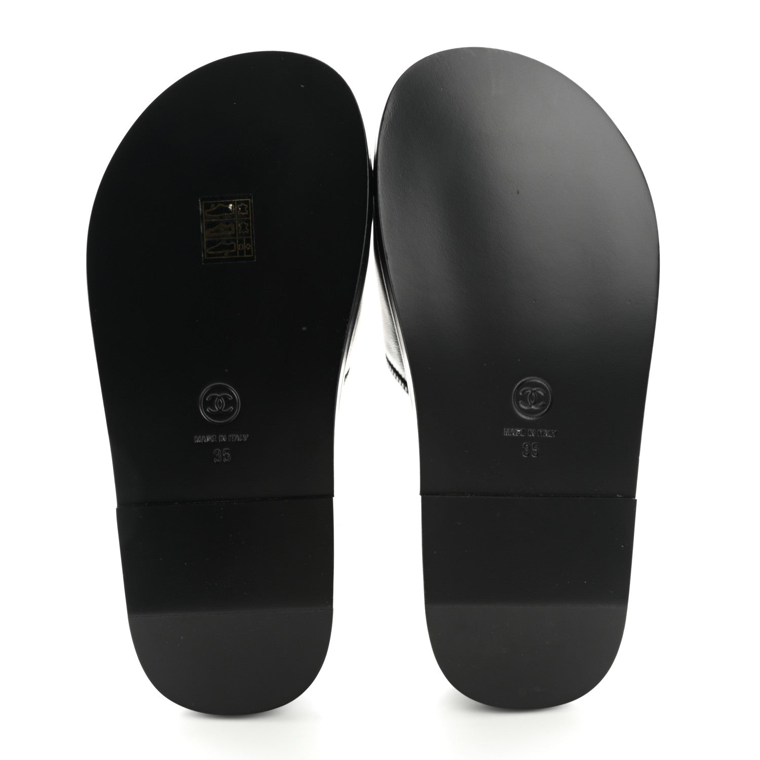 Chanel Lambskin Cha-Nel Mule Sandals 35 Black Multicolor 6 of 10