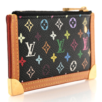 Louis Vuitton Monogram Multicolor Key Pouch Black 3 of 8