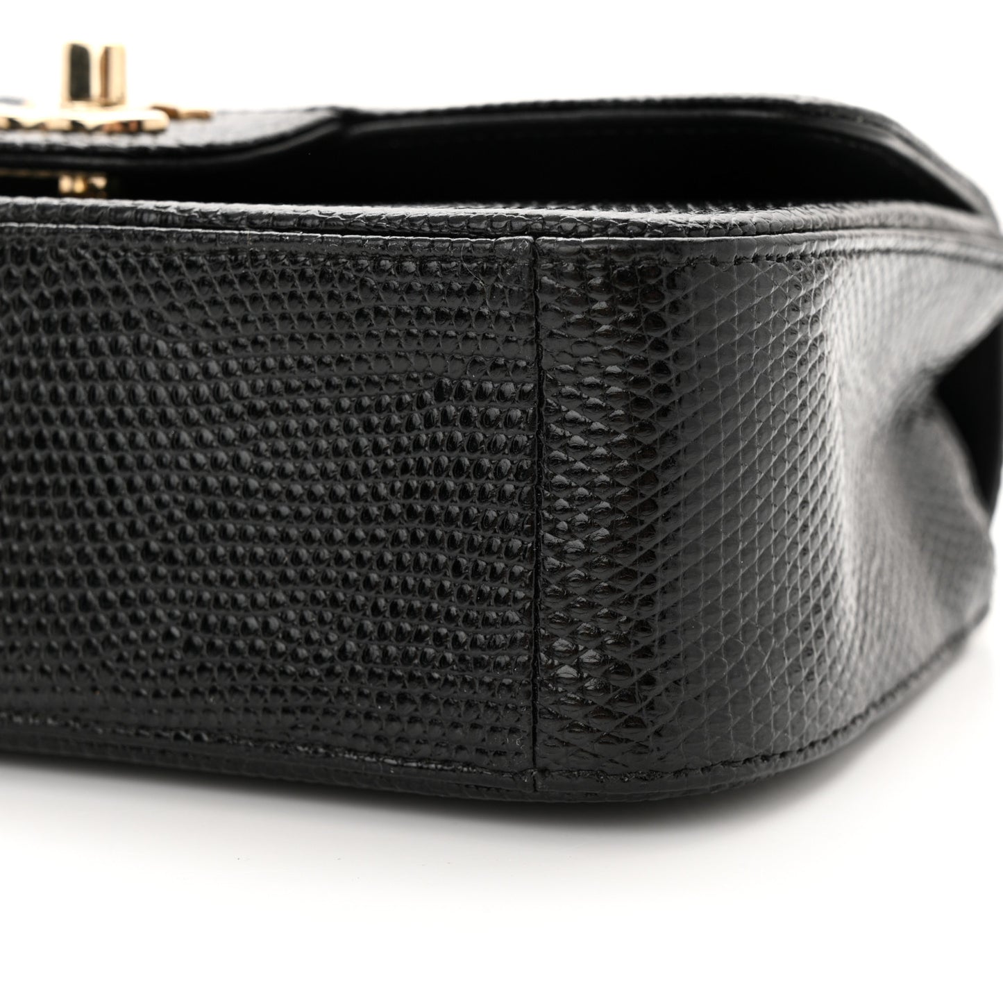 Lizard Mini Rectangular Flap Black